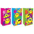 Henbrandt Decopatent® 12 STUKS Traktatie Uitdeel papieren zakjes - Inclusief Stickers - SMILEY - Vrolijke Gezichten - Tasjes - Traktatiezakjes voor uitdeelcadeautjes - Kinderfeestje - 13x8x25 Cm