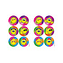 Decopatent Decopatent® 12 STUKS Traktatie Uitdeel papieren zakjes - Inclusief Stickers - SMILEY - Vrolijke Gezichten - Tasjes - Traktatiezakjes voor uitdeelcadeautjes - Kinderfeestje - 13x8x25 Cm