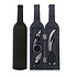 Decopatent Decopatent® 6-Delige Luxe Wijnset in Wijnfles vorm - Wijn fles accessoires Set - Wine tools - Wijn Kurken trekker - In Luxe Fles opbergbox - Cadeau set