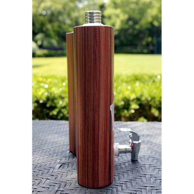 Decopatent Decopatent® XXL Platvink Drankdispenser met kraantje - Drankflacon alcohol dispenser - Limonadetap - Tafeltap - Biertap - Met Tekst: Barrel Aged Whiskey