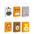Henbrandt Decopatent® 24 STUKS MIX Jungle Dieren Traktatie Uitdeel papieren zakjes met Handvat - Tasjes voor Uitdeelcadeautjes - Kinderfeestje