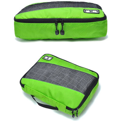 Decopatent Packing Cubes 3 Delige reis Set - Koffer organizer - Handbagage inpak Organizers voor Kleding - Ondergoed - Schoenen – Compression Cubes opberg tassen - kofferorganiser - Kleur ROOD - Decopatent®