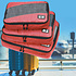 Decopatent Packing Cubes 3 Delige reis Set - Koffer organizer - Handbagage inpak Organizers voor Kleding - Ondergoed - Schoenen – Compression Cubes opberg tassen - kofferorganiser - Kleur ROOD - Decopatent®