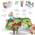 Allerion Allerion Dino Kinder Schilder Set - Met 8 Dinosaurussen en Schilderspullen