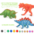 Allerion Allerion Dino Kinder Schilder Set - Met 8 Dinosaurussen en Schilderspullen