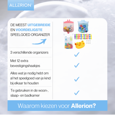 Allerion Allerion Bad Organizer - Badspeelgoed Baby - 3 verschillende modellen – Opbergtas – Inclusief speelgoed