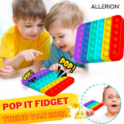 Allerion Allerion® Fidget Toy Pop-It - Set van 6 stuks