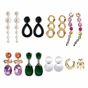 Allerion Allerion - Dames Oorbellen Set - 8 Verschillende Hangers - Inclusief Satijnen Tasje