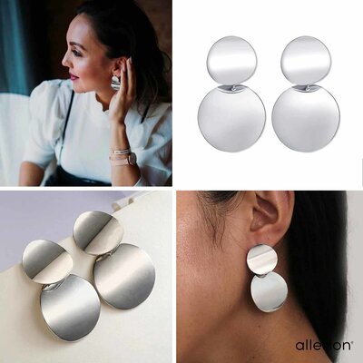 Allerion Allerion - Dames Oorbellen Set - 8 Verschillende Hangers - Inclusief Satijnen Tasje