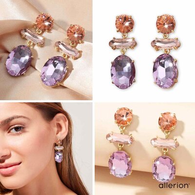 Allerion Allerion - Dames Oorbellen Set - 8 Verschillende Hangers - Inclusief Satijnen Tasje