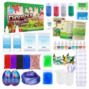 Allerion Allerion Dinosaurus Slijm Kit - Sensorisch Speelgoed - Complete set - Met Dinosaurussen - Inclusief Uitgebreide Handleidingen