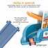 Allerion Allerion Toddler Baan - Peuter Speelgoed - Zig-Zag Auto Baan - Plastic Jodelbaan - Met 8 Autootjes en Garage
