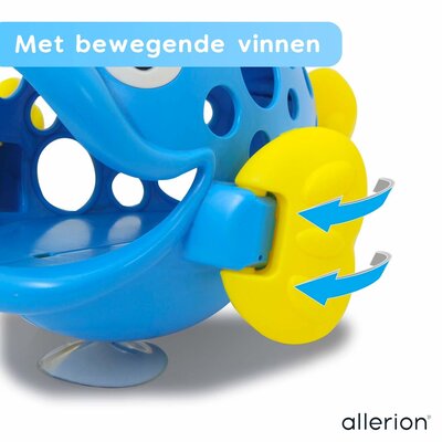 Allerion Allerion Hongerige Vis Badspeelgoed - Vanaf 1 jaar - 3 Kleine Visjes - Met Zuignappen