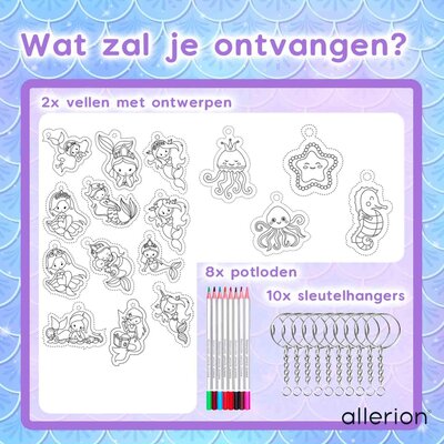 Allerion Allerion Krimpfolie Zeemeerminnen Set - 34-delig - Inclusief Accessoires - Gebruiksaanwijzing