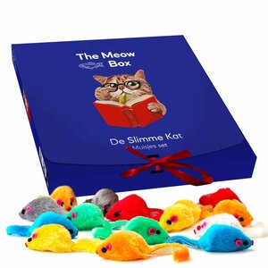Allerion Allerion Kattenspeelgoed Muizen Set - Katten Speeltjes Intelligentie - 36-delig - Zachte Felgekleurde Muisjes - In Cadeauverpakking