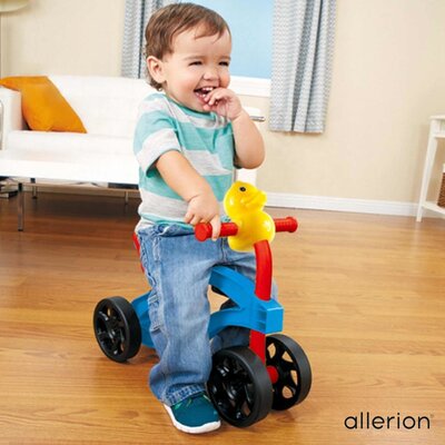 Allerion Allerion Baby Loopfiets - Loop Speelgoed - Met Geel Eendje - Voor Jongens en Meisjes - Vanaf 1 jaar - Groen / Blauw
