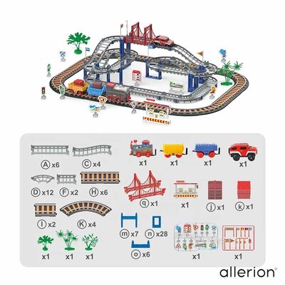 Allerion Allerion Racebaan City - 118-delig - Auto Baan Bouwen - Zelfrijdende Auto - Voor Jongens en Meisjes