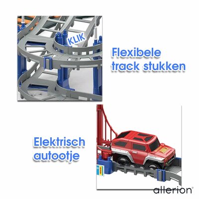 Allerion Allerion Racebaan City - 118-delig - Auto Baan Bouwen - Zelfrijdende Auto - Voor Jongens en Meisjes