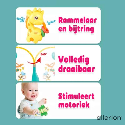 Allerion Allerion Muziekmobiel Color - Boxmobiel voor Baby - Met Muziek - Draait rond - Voor Jongens en Meisjes