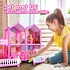 Allerion Allerion Poppenhuis - Met Meubels en Poppen - Inclusief Accessoires - 126-delig - Roze