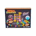 Allerion Allerion Domino Set Medium - Domino Stenen Spel voor Kinderen - Met Knikkerbaan - 82 Dominostenen - 7-delige knikkerbaan - 8 Attributen