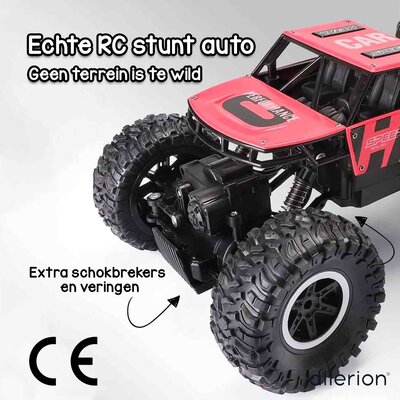 Allerion Allerion Afstand Bestuurbare Auto 4X4 - RC Auto voor Jongens - Buiten - Oplaadbare Batterij via USB