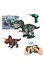 Allerion Allerion Dinosaurus 3D Puzzel Set - 2 Dino’s RC - T-Rex en Triceratops - Met Automatische Schroefmachine - Bestuurbare Dino - Bouwpakket