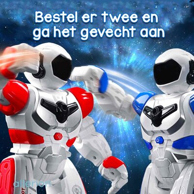 Allerion Allerion Intelligente Robot - RC Robot Speelgoed - Reageert op Handgebaren - Voor Jongens en Meisjes - Blauw of Rood