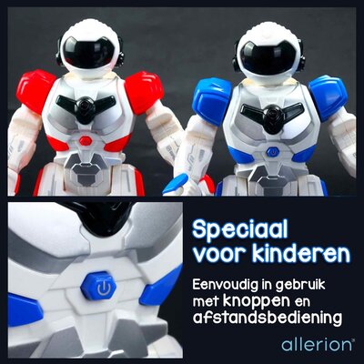 Allerion Allerion Intelligente Robot - RC Robot Speelgoed - Reageert op Handgebaren - Voor Jongens en Meisjes - Blauw of Rood