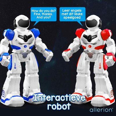 Allerion Allerion Intelligente Robot - RC Robot Speelgoed - Reageert op Handgebaren - Voor Jongens en Meisjes - Blauw of Rood