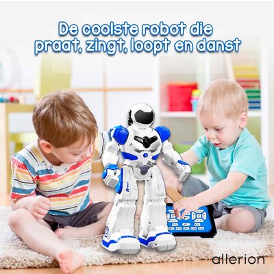 Allerion Allerion Intelligente Robot - RC Robot Speelgoed - Reageert op Handgebaren - Voor Jongens en Meisjes - Blauw of Rood