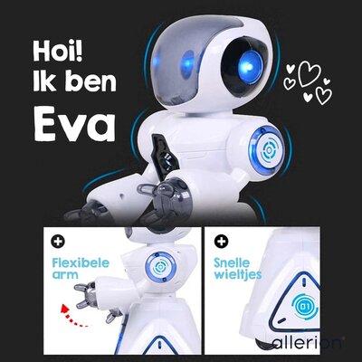 Allerion Allerion Robot Eva - Robot Speelgoed - Met Licht en Geluid - Voor Jongens en Meisjes