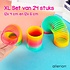 Allerion Allerion Trapveer Set - Traploper Slinky Speelgoed - 24 stuks - Regenboog Kleuren - Verschillende formaten