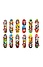 Allerion Allerion Fingerboard Set - Mini Vinger Skateboard - 12 Verschillende Skateboards - Accessoires Pakket