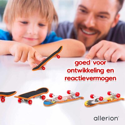 Allerion Allerion Fingerboard Set - Mini Vinger Skateboard - 12 Verschillende Skateboards - Accessoires Pakket