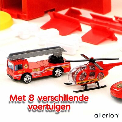 Allerion Allerion Speelgoed Garage Brandweer - Autogarage - Met Brandweer Auto Speelgoed - Voor Jongens en Meisjes