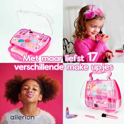 Allerion Allerion Make Up Koffer Meisjes - Voor Kinderen - Uitgebreide Set in Beautycase - Brievenbus Pakketje