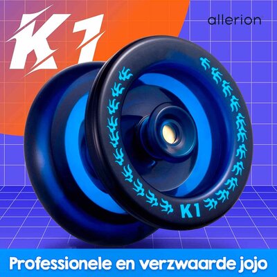 Allerion Allerion Jojo Set - Kunststof Yoyo - Inclusief Zakje, Draad, Jojo Handschoen - Blauw
