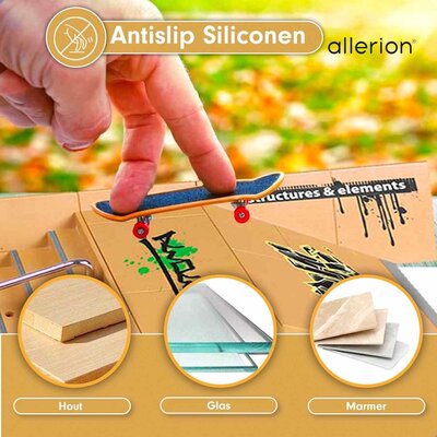 Allerion Allerion Fingerboard Starter Pakket - Mini Vinger Skateboard en BMX - Skatepark met Ramps - 9-delig