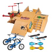 Allerion Allerion Fingerboard Set Large - Mini Vinger Skateboard - Skatepark met Ramps - 16-delig