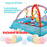 Allerion Allerion Baby Gym Ballenbak - Baby Speelmat - Opvouwbaar - Met 5 Hangers en 18 Ballen - Blauw – 80cm x 80cm