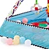 Allerion Allerion Baby Gym Ballenbak - Baby Speelmat - Opvouwbaar - Met 5 Hangers en 18 Ballen - Blauw – 80cm x 80cm