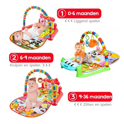 Allerion Allerion Babygym - Speeltjes en Hangers - Baby Speelgoed - Met Speelmat