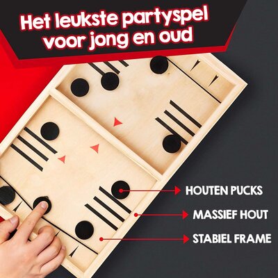 Allerion Allerion Houten Sling Puck Spel - Party spel - Voor Jongens en Meisjes - Drankspelletje