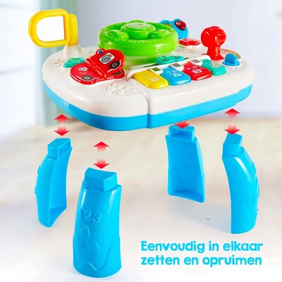 Allerion Allerion Speeltafel Auto - Educatief Speelgoed - Activiteiten Tafel - Multifunctioneel - Met Licht en Geluid - Peuter en Kleuter vanaf 1 jaar - STEM Speelgoed