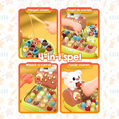 Allerion Allerion 4-in-1 Boerderij Hengelset - Speelgoed Peuters en Kleuters - Activity Center