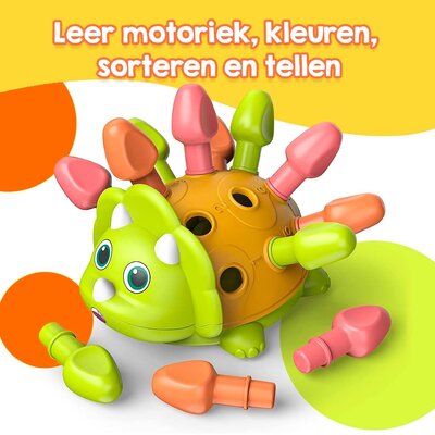 Allerion Allerion Dino Blokkendoos - Educatief Speelgoed - Peuters en Kleuters - STEM