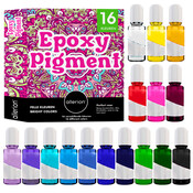 Allerion Allerion Epoxy Pigment Set - Knutselset - 16 verschillende kleurstoffen - Epoxy Resin Set