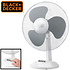 BLACK+DECKER BLACK+DECKER Tafelventilator - BXEFD42E - Zwenkfunctie - 3 Snelheden - Ventilator - Tafel ventilator - Kleur: Wit