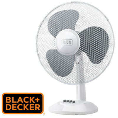 BLACK+DECKER BLACK+DECKER Tafelventilator - BXEFD42E - Zwenkfunctie - 3 Snelheden - Ventilator - Wit